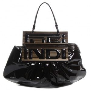 Fendi Brown tortoise patent leather